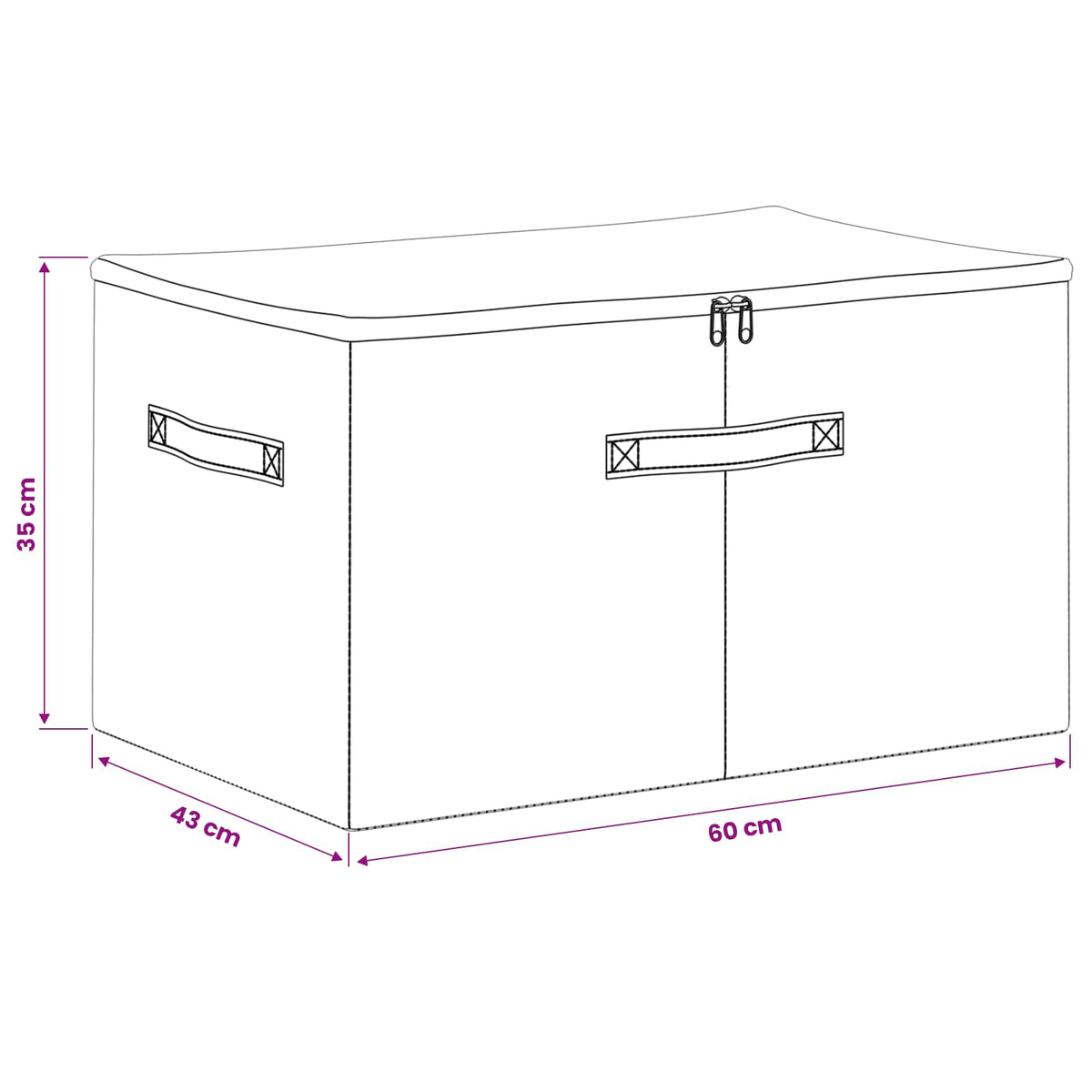 Opbergbox Antraciet – 90,3 L