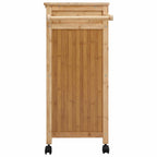 Bamboe Keukentrolley op Wielen – 90,5 × 36 × 86,5 cm