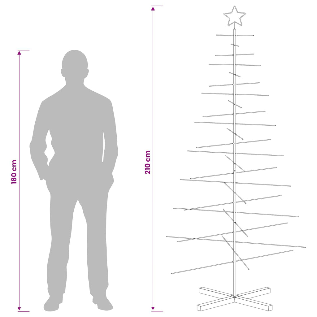 Metalen Kerstboom KUOPIO Goud – 210 cm