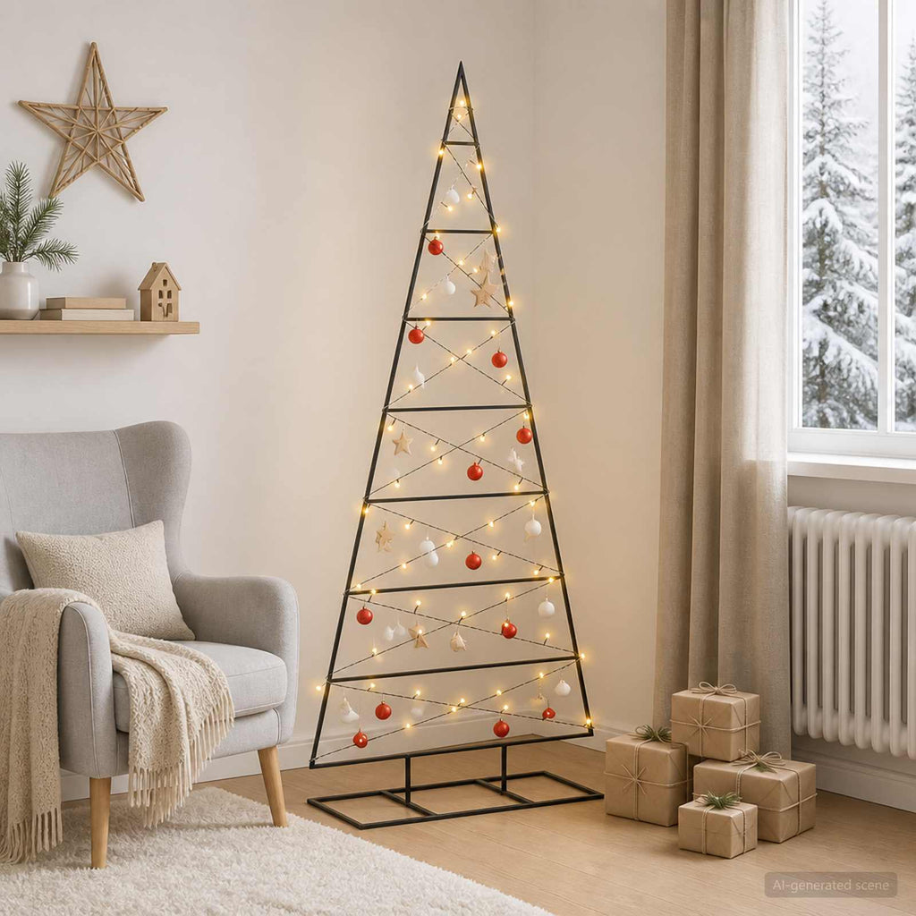 Metalen Kerstboom KUOPIO Warmwit – 150 cm