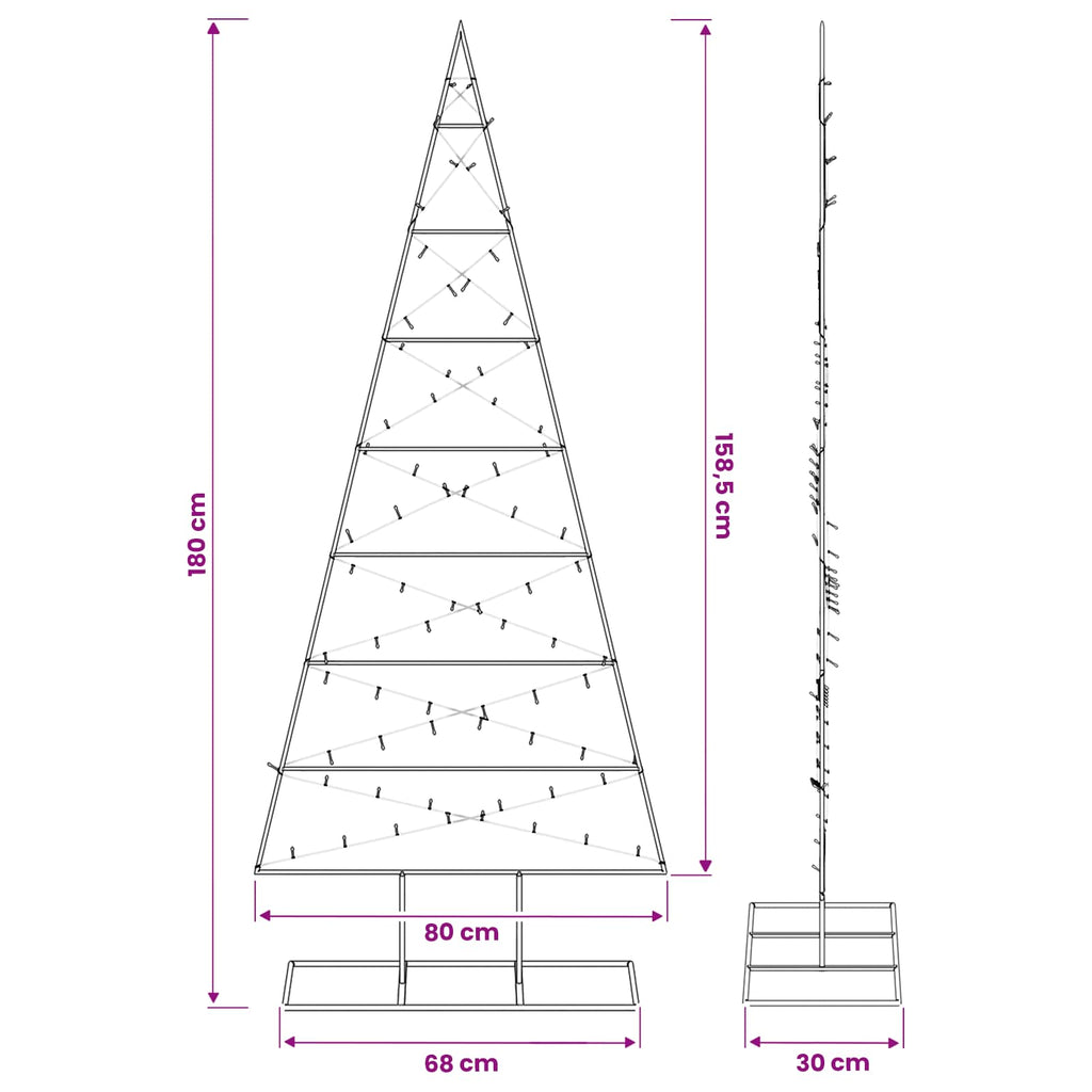 Metalen Kerstboom KUOPIO Warmwit – 180 cm