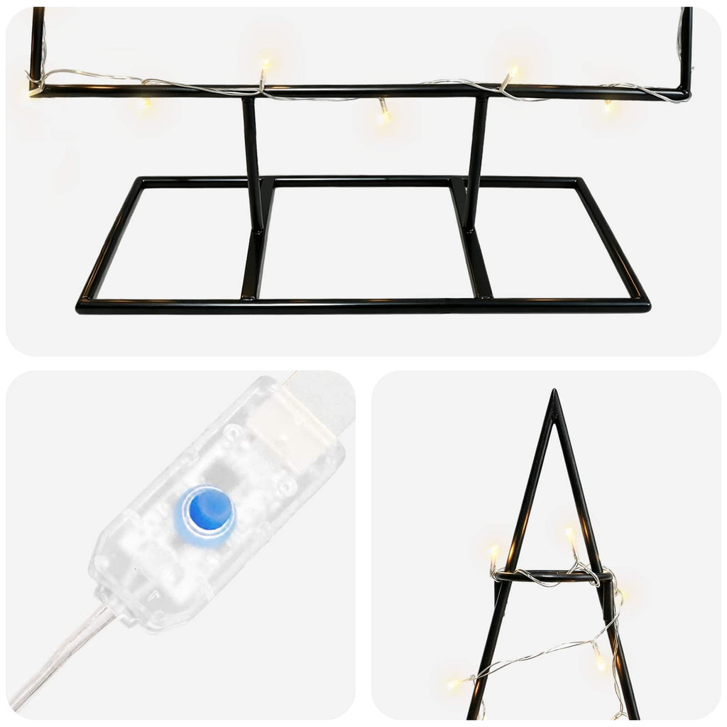 Metalen Kerstboom KUOPIO Warmwit – 125 cm