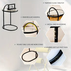 round  2-Tier Storage Side Table-4