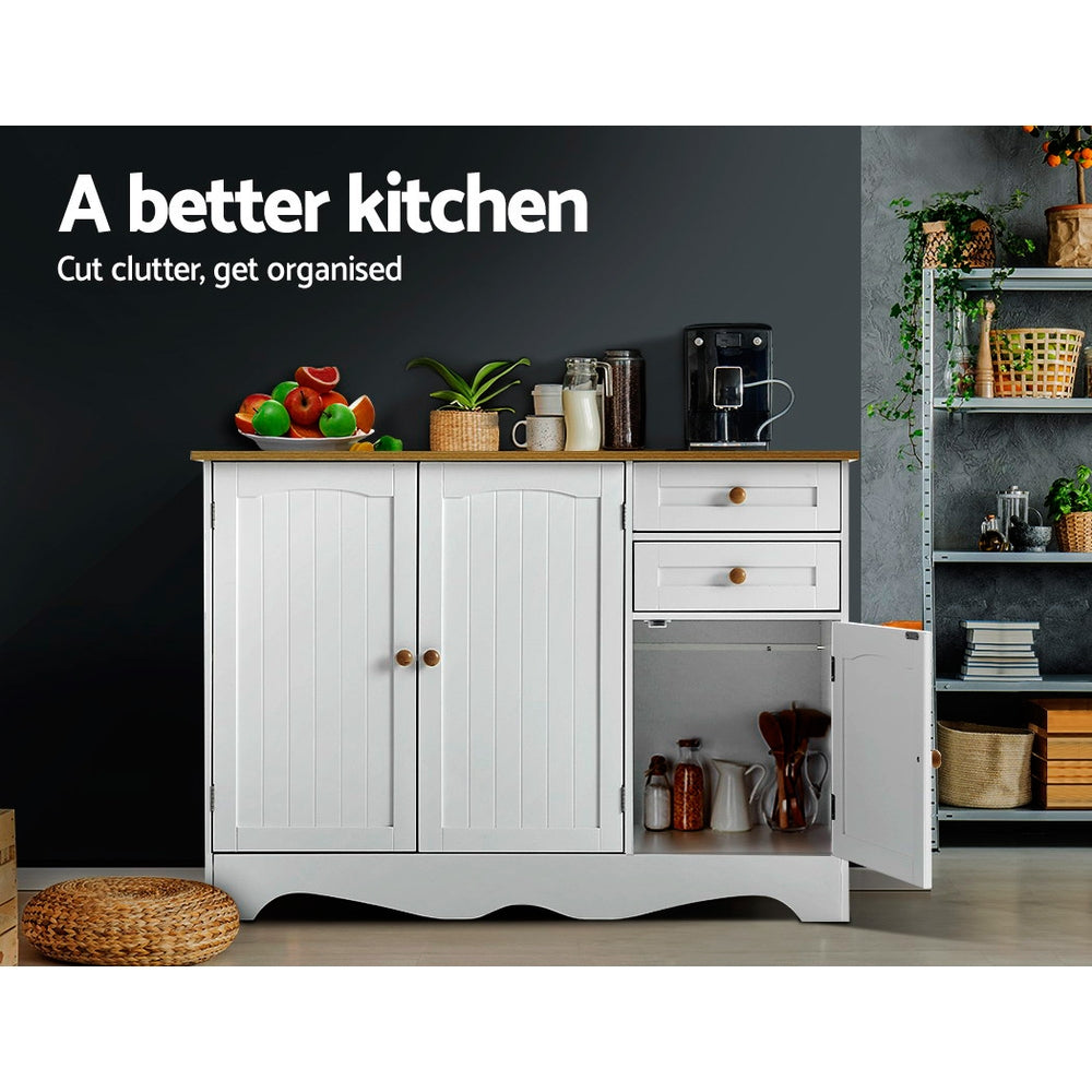 NNEDSZ Buffet Sideboard Storage Cabinet Kitchen Cupboard Drawer Table Hallway-4