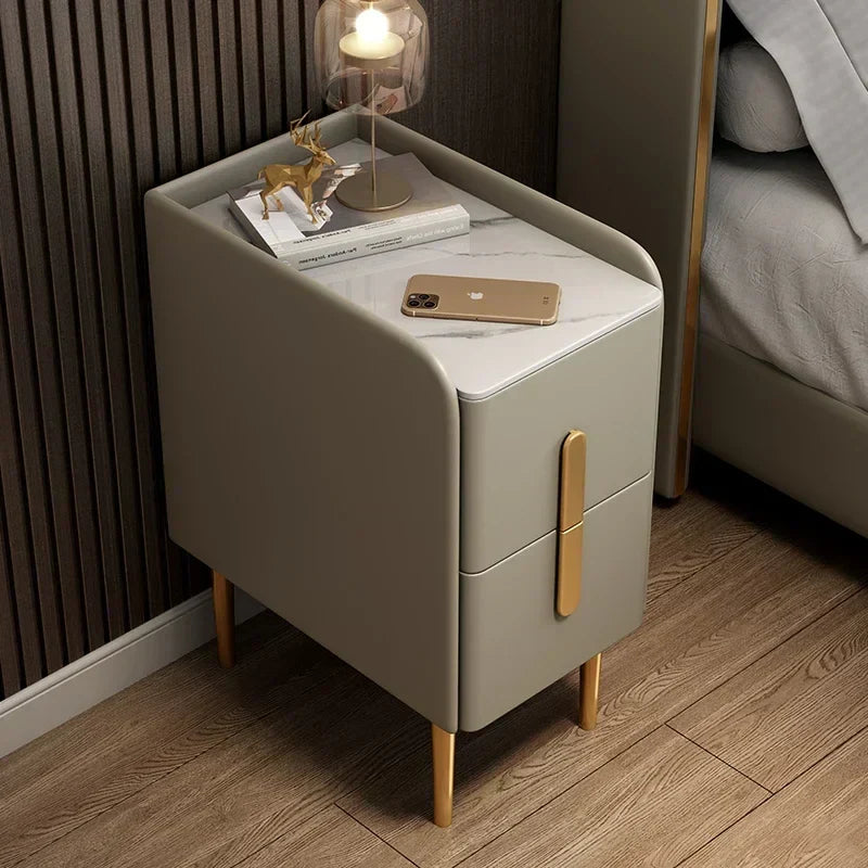 Smart Narrow Nightstand - Wireless Charging, Modern Design-1