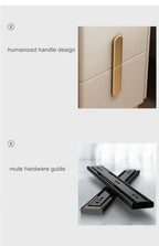 Smart Narrow Nightstand - Wireless Charging, Modern Design-3