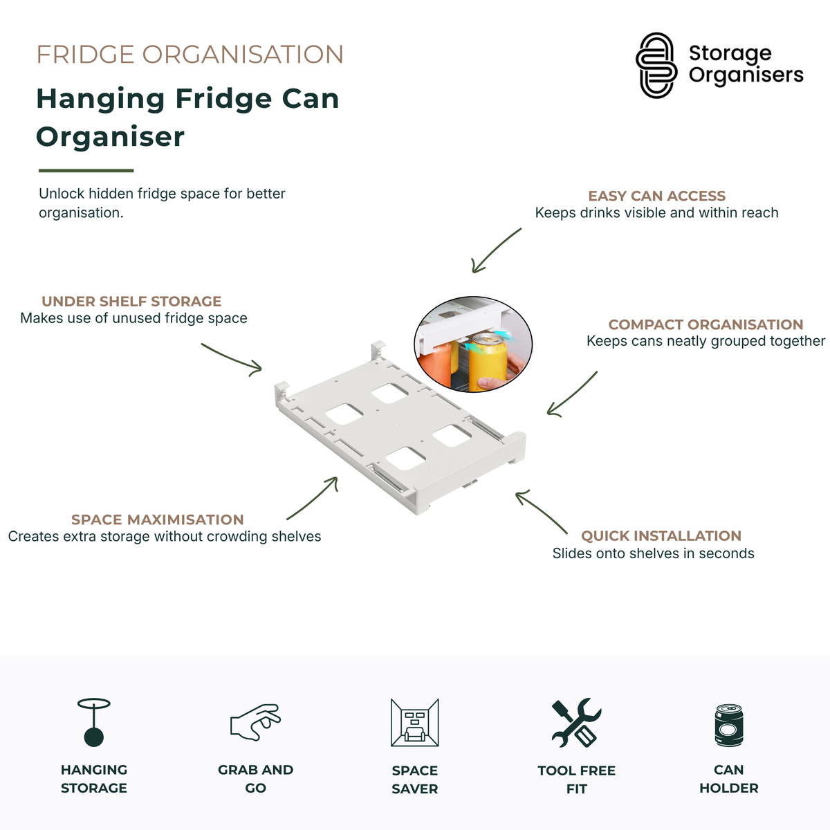Hanging Fridge Can Organiser-3