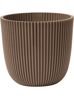 Topf Capi Nature Groove Warm Taupe – Ø25cm – Nachhaltiger Übertopf mit natürlicher Rillenstruktur – Inspiriert von Baumrinde – Für Zimmerpflanzen-0