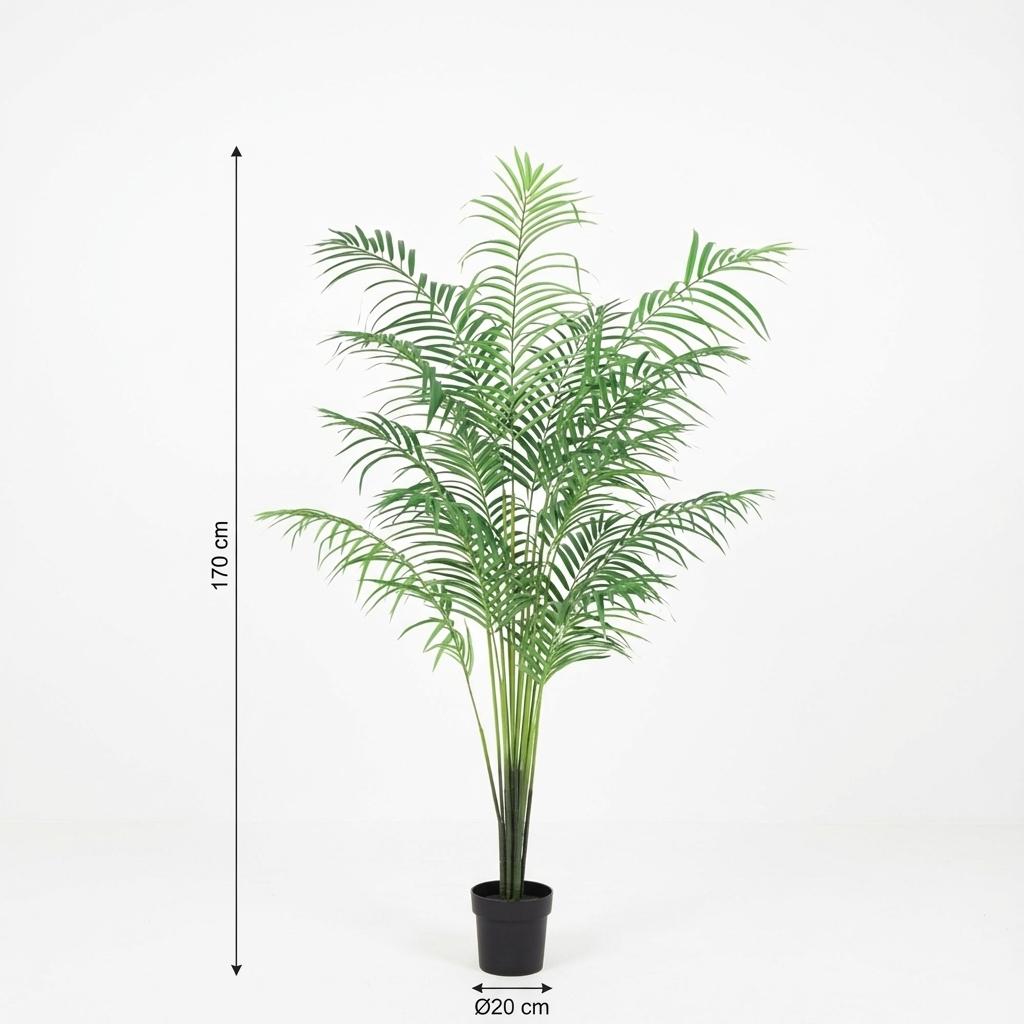 Kentia Palme Kunstpflanze 170cm – Große Kunstpalme Deko Pflanze – Pflegefreie Zimmerpflanze für Wohnzimmer Büro & Empfangsbereich-3