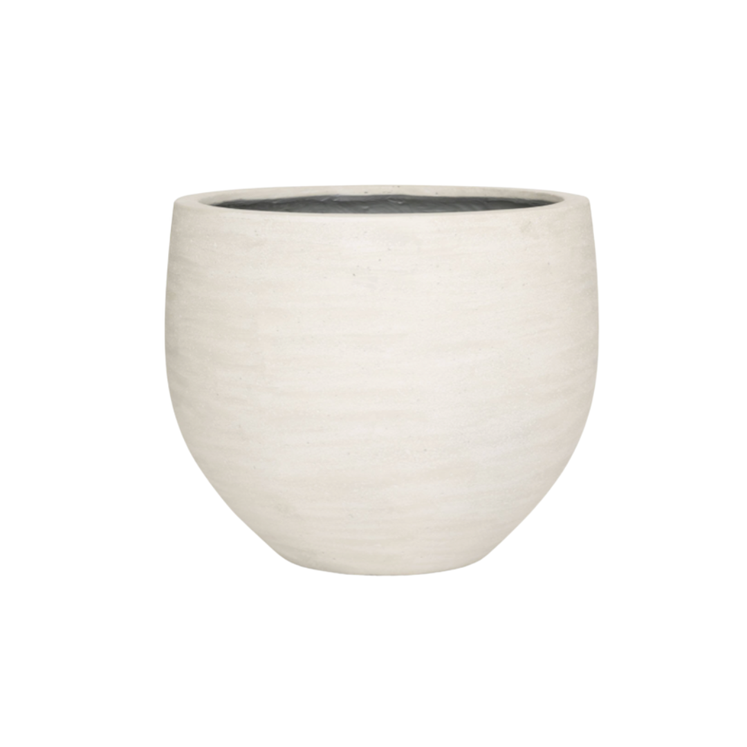 Pflanztopf Jumbo Orb Ivory Washed – D88xH70cm – Großer runder Blumentopf in Elfenbein – Optik – Wetterfester Design – Gartenkübel für Innen & Außen-0