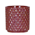 Diamant Perle Dekotopf – Rot – Ø9cm – Keramik Übertopf aus der Colourful Optimism Kollektion-0