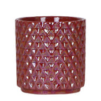 Diamant Perle Dekotopf – Rot – Ø9cm – Keramik Übertopf aus der Colourful Optimism Kollektion-0